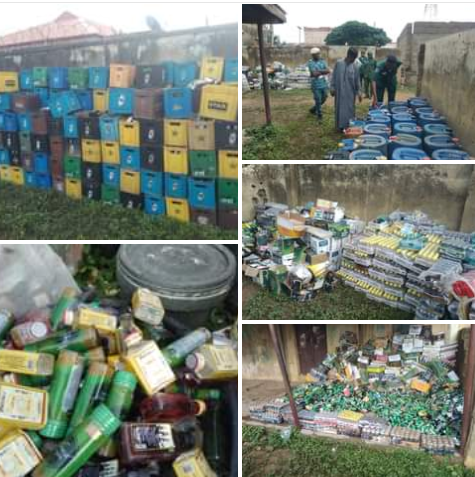 PHOTOS: Hisbah Seizes Alcohol Worth Millions In Katsina | Daily Report Nigeria